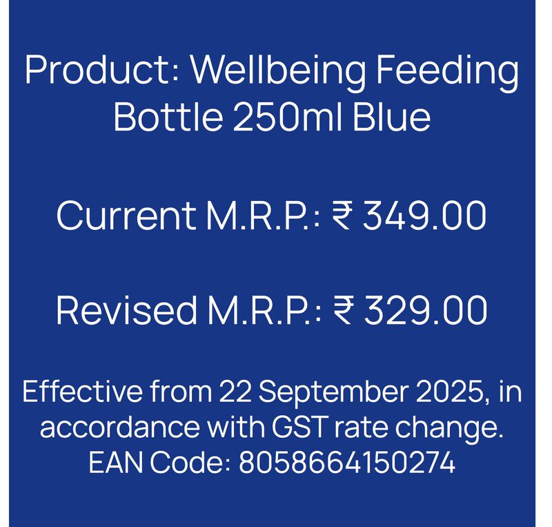 Well-Being Feeding Bottle (250ml, Medium) (Blue) image number 9